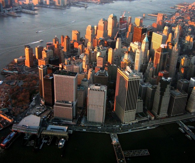 Vista aérea de la ciudad de Manhattan