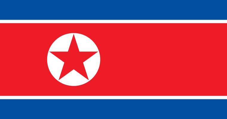 Bandera de Corea del Norte