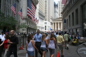 Wall Street en la ciudad de Nueva York