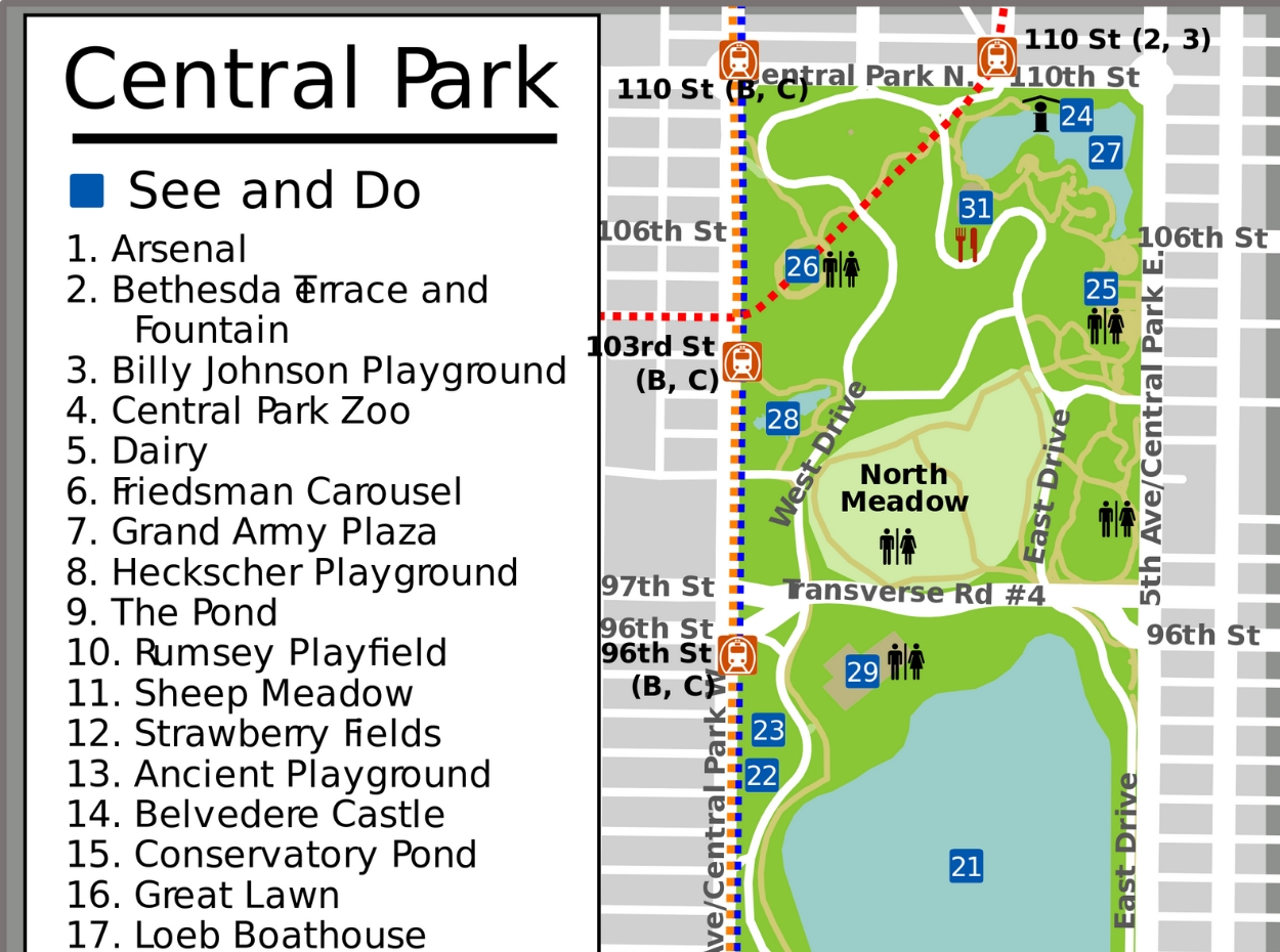Parking list. Схема центрального парка Нью Йорк. План центрального парка в Нью-Йорке. Централ парк схема. Центральный парк Нью-Йорк план.