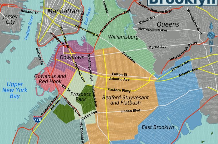 mapa de brooklyn bridge